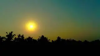 Sunset drone shot