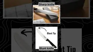 Sharp knife v/s Blunt knife 🔪 #pressure #science #shorts..