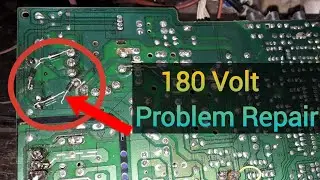 Crt Tv on but 180 volt problem Repair in Bangla.
