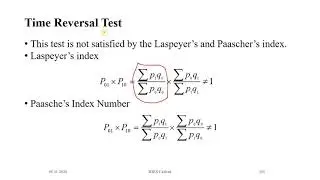 Index Number: Tests of adequacy