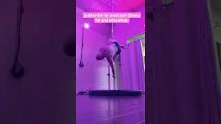 Advanced  Pole fitness combo practice : butterfly to Ayesha : male Pole dancer