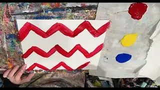 Intro to painting Lesson 3: primary secondary abstract painting