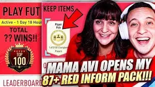 MY MOM OPENED MY 87+ RED INFORM PLAYER PICK PACK!!! TOP 100 FUT CHAMPS GAMEPLAY HIGHLIGHTS! FIFA 20