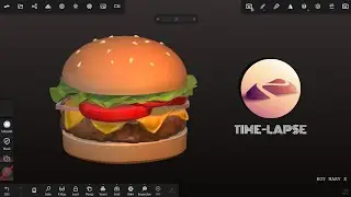 How I made a burger with nomad sculpt app on mobile | Time-lapse