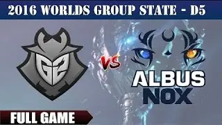 G2 vs ANX - LoL WCS 2016 D5 - Oct 06, 2016 | G2 Esports vs Albus NoX Luna