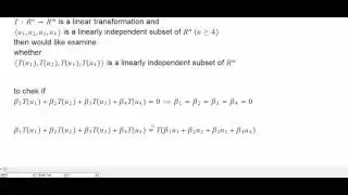 direct image linearly inependent linear transformation