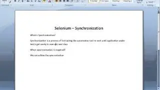 lrnsm: Selenium Synchronization 1