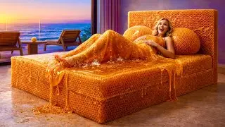 Which Crazy Honeycomb Bed Would You Choose? 🍯✨ | Ultimate Oddly Satisfying AI ASMR