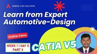#catia #automotivedesign Trim Design Tutorial |Week 1 Day 1 Part 3 | Beginner to Advanced|Live class