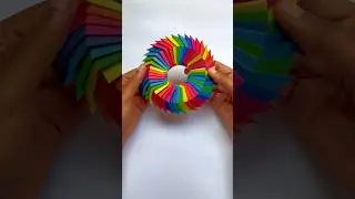 ✨Origami Rainbow Ring Fireworks🌈 | Easy Origami magic circle Fireworks | Art beats