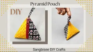 Diy Triangle Zipper Pouch Tutorial Easy | How To Make A Tetra Pouch | Sangbisee DIY Crafts