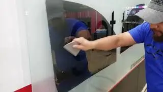 How to shrink truck side windows for tinting 🚚