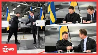FULL CEREMONY: Zelenskiy and Swedish PM Announce Defence Partnership at Saab HQ | DWS News | AC1F