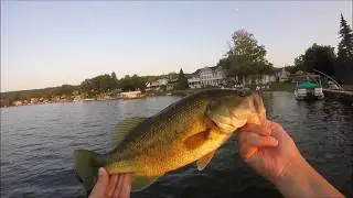 Flipping Docks bass fishing!! fishing at keuka lake ny