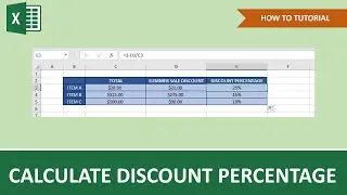 How To Calculate Discount Percentages In Excel | Beginner Tutorial