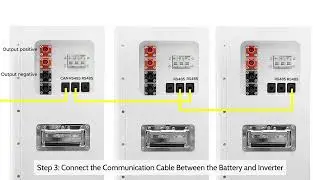 Full demonstration of the parallel wiring and startup process for AMF16000 batteries.