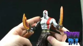 Toy Spot - God of War II Kratos with Flaming Blades of Athena figure