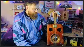 Homemade Resonator Box Guitar demo 