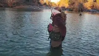 12 year old fly fisherwoman, making it work.