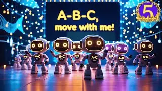 Robot ABC Dance Party! 🤖🎉 | Alphabet Moves for Kids | 5 Stars Kids Learning