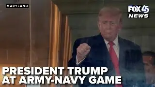 President Trump arrives in Baltimore for Army-Navy game