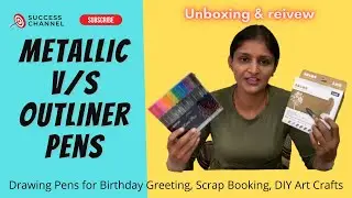 Metallic and Outliner Pens II Double Line Outline Pens || Highlighter Pens || Marker Pan || Flourish