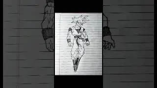 Быстрый рисунок Гоку 🔥 #короткие #рисунок #гоку #dbz #драгонболл