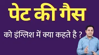 पेट की गैस को इंग्लिश में क्या कहते हैं ? pet ki gas ko English mein kya kahate hain | Spoken Eng