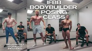 IFFB MEN'S PHYSIQUE BODYBUILDING POSING CLASS | QUICK & BIG ARM DAY VIDEO | DAVID SHORT FITNESS