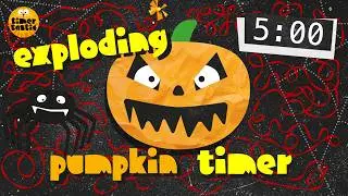 5 Minute HALLOWEEN Pumpkin Bomb Timer 🎃💣 | Spooky Countdown with Explosive Ending in 4K!
