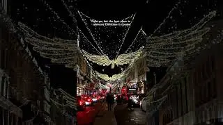 Angel lights at Regent Street in London #regentstreet #fyp #christmasinlondon #christmaslights