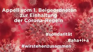 Holger Heuser (1. Beigeordneter der Stadt Bad Honnef) erinnert an die AHA+L+A-Regeln