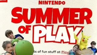 Nintendo summer of play event. Pikachu was there! Que the Pokemon theme song!