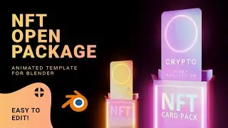 Holographic NFT Card opening package (.blend file + tutorial)