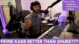FiFine K688 USB/XLR review by pro musician l Vs Shure MVX7
