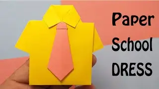 Paper Shirt tie | Paper diy shirt | Craft diy school uniform | Color paper uniform | Fold paper tie