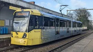Metrolink Trams at Navigation Road, Altrincham.