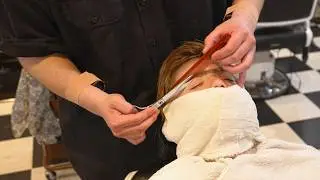 💈(ASMR) Young Man Gets a Proper Grown-Up Haircut, Shave and Enjoys Every Moment