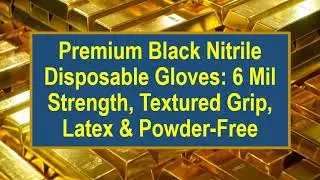 Premium Black Nitrile Disposable Gloves: 6 Mil Strength, Textured Grip, Latex & Powder-Free
