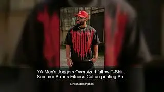 YA Men's Joggers Oversized fallow T-Shirt Summer Sports Fitness Cotton printing Short Sleeve Gy