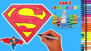 Drawing Superman Shield | Easy Superman Drawing and Coloring Page