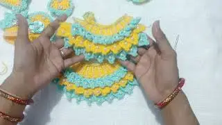 Woolen and winter dress for jagannath, balaram,subhadra Woolen ki dress khud banae #crochet#handmade