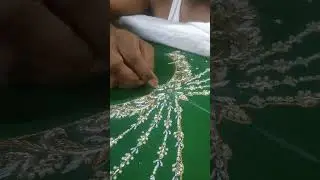 Maggam knot work design simple silk thered#shorts video