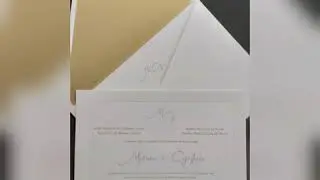 ELEG&Ecirc;NCIA EM DOURADO !Convite de casamento Veneza VZ 164 - Art Invitte Convites
