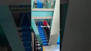Red color coated coil processing, blue galvanized coil roller plating