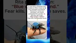 🔴Rare Carpenter Bee Touches Rita&rsquo;s Heart 🐝💙