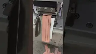 ribbon, elastic, label, tape, webbing, strap, zipper cutting machine. #ribbon #elastic #label #tape