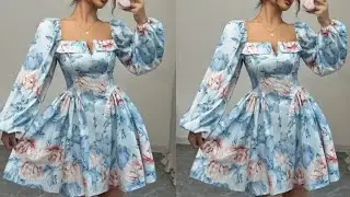 How to cut and draft out this trending gown with side gather.