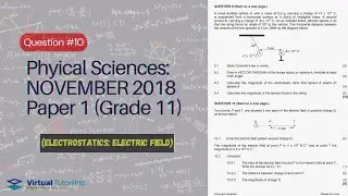 ELECTROSTATICS: ELECTRIC FIELDS | November 2018: Physical Sciences Paper 1 Question 10 (Grade 11)