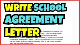 How to Write a School Agreement Letter | Step-by-Step Guide 2025